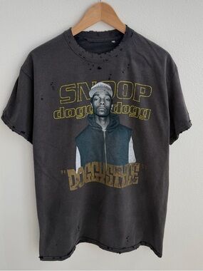 SOLD❤️- Snoop Dogg West Coast Rap Hip Hop Destroyed T-shirt